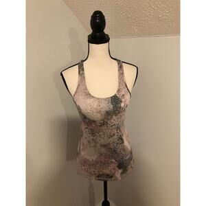 Lululemon Crossback Sugar Crush Multi/Silver Fox Tank - Size 8